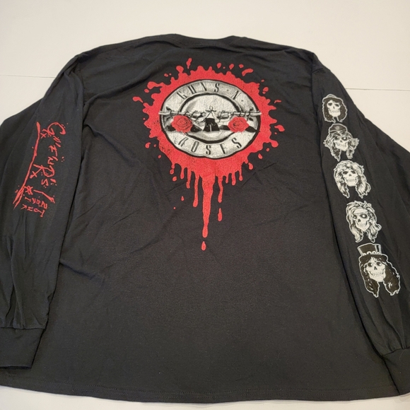 Guns N Roses 2021 Tour Official Merch Graphic Tee Long Sleeve Drip Graphic XXL - Picture 3 of 12